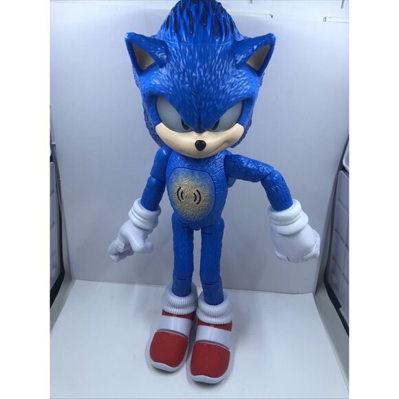 Sonic The Hedgehog 3 Ultimate Talking Sonic & Lights 14-Inch Action Figure Works - Picture 1 of 12